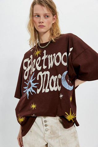 Женская футболка Daydreamer Fleetwood Mac Doodles Oversized Tee, цвет: Коричневый комбинированный — фото 3