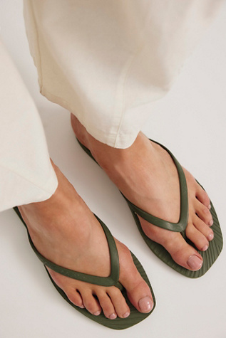 Sleepers Tapered Flip Flops at Free People in Green, Size: EU 37