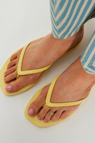 Sleepers Tapered Flip Flops at Free People in Yellow, Size: EU 37