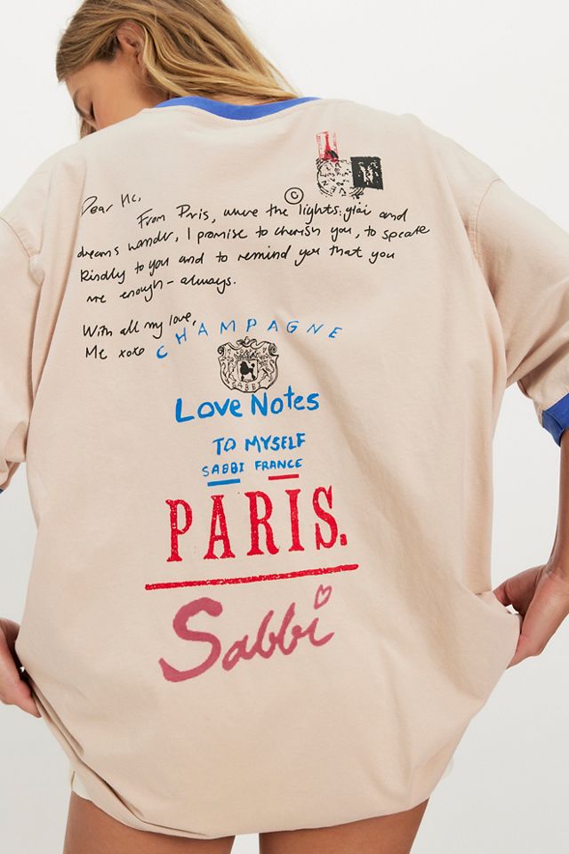 Sabbi The Very Oversized Love Notes Cotton Tee #1