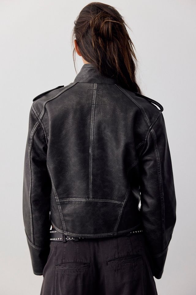 We The Free Ryland Vegan Leather Band Jacket #2