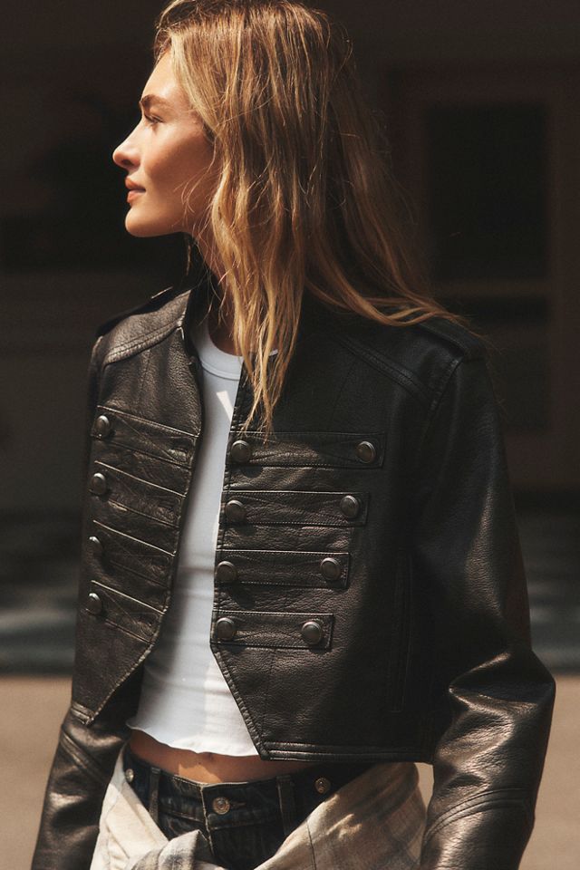 We The Free Ryland Vegan Leather Band Jacket #1