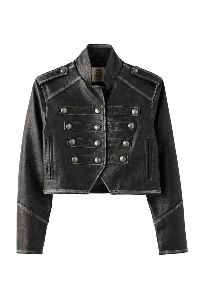 We The Free Ryland Vegan Leather Band Jacket #4