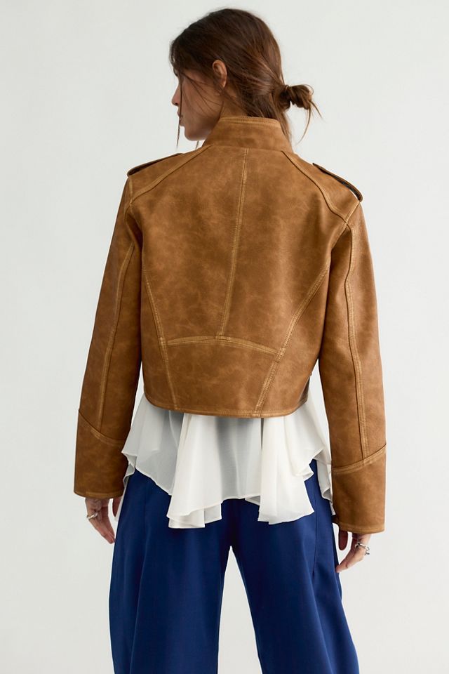 We The Free Ryland Vegan Leather Band Jacket #1