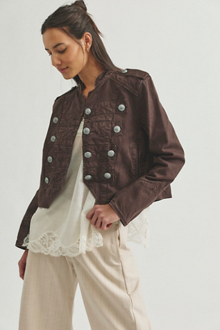 We The Free Ryland Band Jacket at Free People in Brown, Size: S