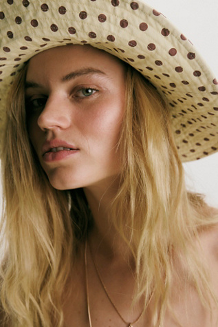 Patterned Bucket Hat by Free People in Yellow