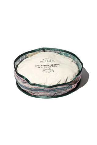 PUEBCO Vintage Kantha Quilt Pet Bed with Cushion