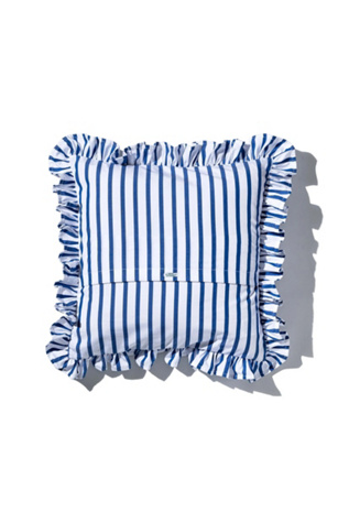 PUEBCO Shirt Fabric Ruffle Cushion Cover