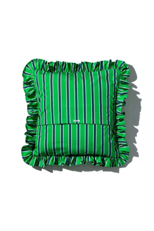 PUEBCO Shirt Fabric Ruffle Cushion Cover