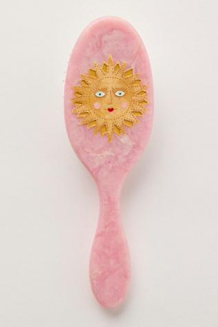 Solar Eclipse Hand-Painted Acetate 2-in-1 Brush at Free People in Pink