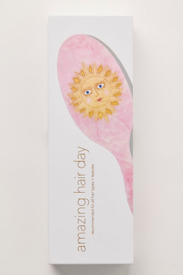 Solar Eclipse Hand-Painted Acetate 2-in-1 Brush | Free People display picture 1