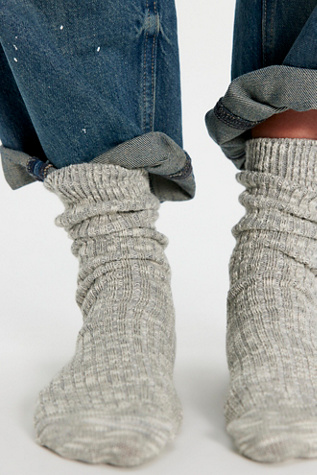 Le Bon Cottage Socks by Le Bon Shoppe at Free People in Grey