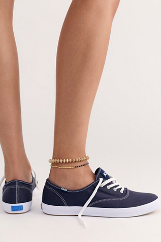 Женские кроссовки Keds Champion Canvas Lace-Up, цвет: Тёмно-синий — фото 3