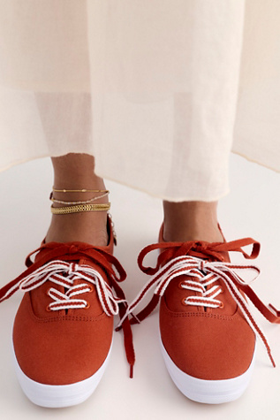 Baskets à lacets Keds Champion en toile à rayures universitaires