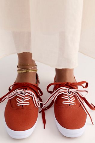 Keds Champion Canvas Varsity Stripe Lace-Up Sneakers