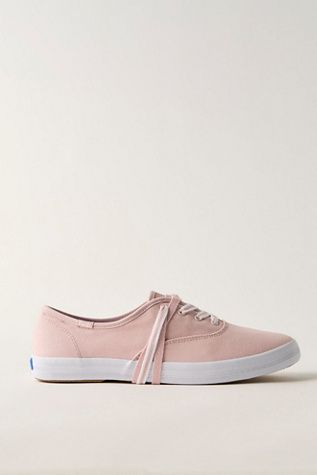 Женские кроссовки Keds Champion Canvas Varsity Stripe Lace-Up, цвет: Розовый — фото 3