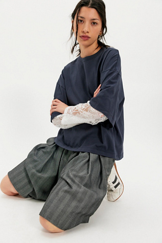 Tricia Fix Lacey Boyfriend Twofer at Free People in Black, Size: M