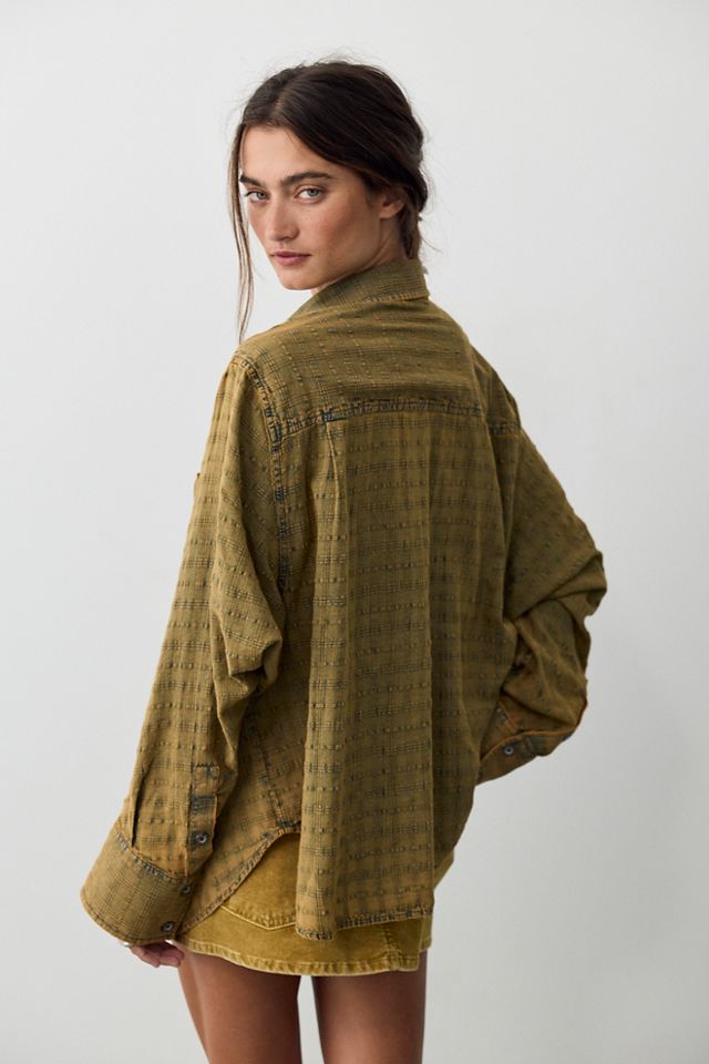 We The Free Sabine Indigo Dobby Button Down #1