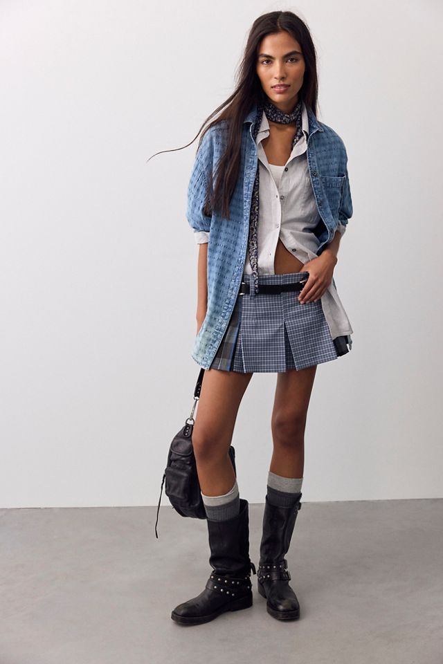 We The Free Sabine Indigo Dobby Button Down #2