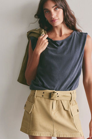Arenal Mini Skirt by Free People in Tan, Size: US 8