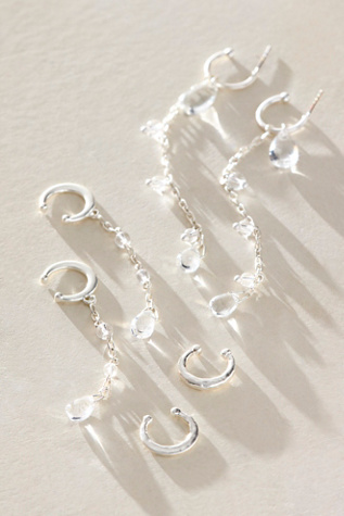 Ensemble boucles d'oreilles + manchette Krystal