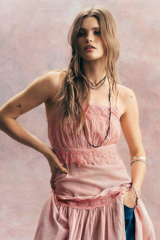 Hettie Semiprecious Strand Necklace by Free People in Black