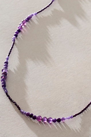 Женское колье Free People Hettie Semiprecious Strand, цвет: Аметистовый — фото 2