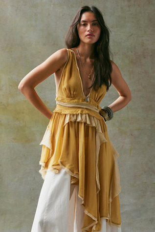 Worn N’ Wild Tunic by Free People in Tan, Size: US 8