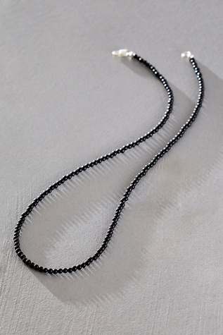 Takara Single Strand Semiprecious Stone Necklace at Free People in Onyx