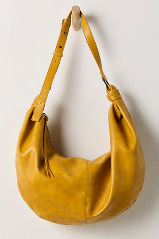 Vegan Slouch Bag at Free People in Yellow