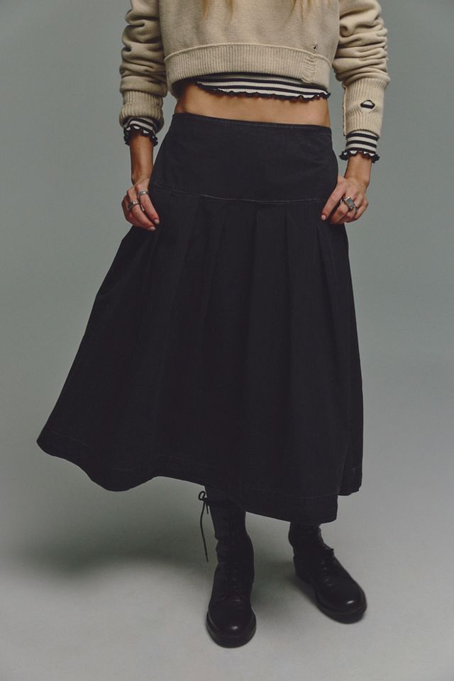 We The Free Skipper Pleated Chino Midi Skirt #2