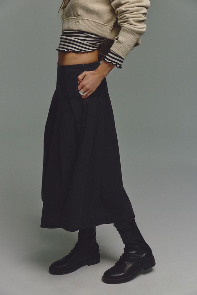 We The Free Skipper Pleated Chino Midi Skirt #3