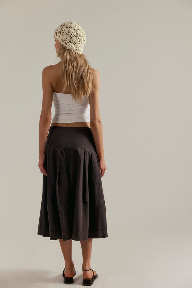 We The Free Skipper Pleated Chino Midi Skirt #2