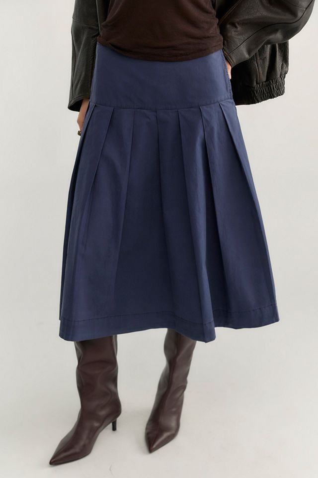 We The Free Skipper Pleated Chino Midi Skirt #2