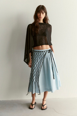 We The Free Skipper Pleated Chino Midi Skirt