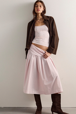 We The Free Skipper Pleated Chino Midi Skirt