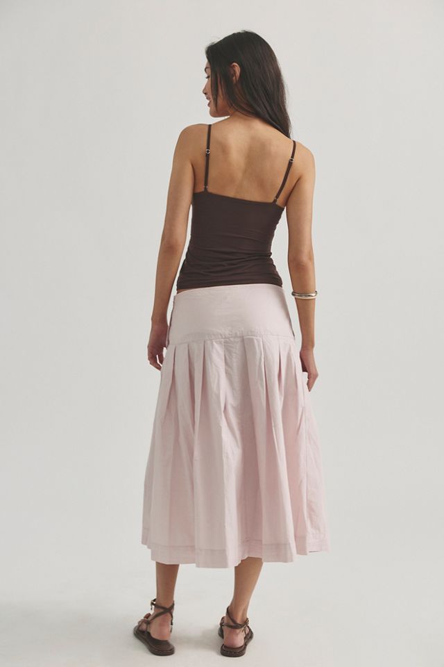 We The Free Skipper Pleated Chino Midi Skirt #1