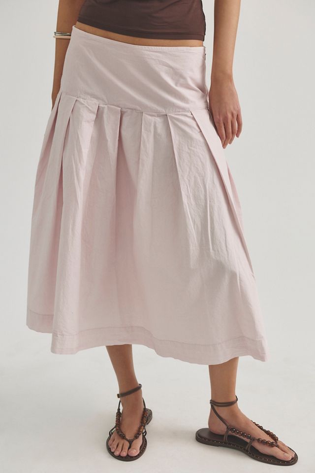 We The Free Skipper Pleated Chino Midi Skirt #2