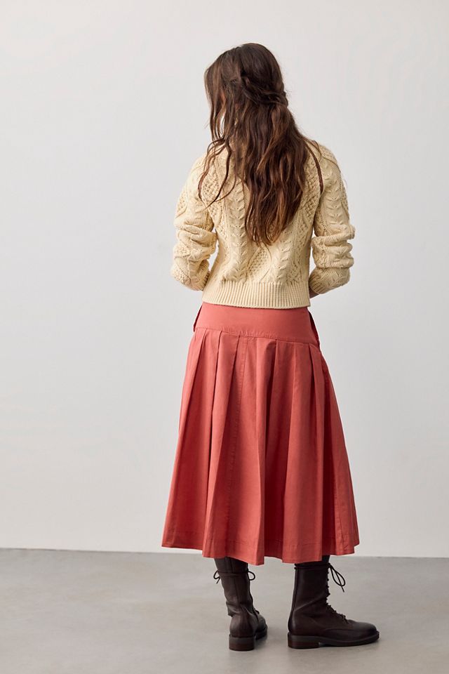 Jupe midi chino plissée Skipper We The Free #1