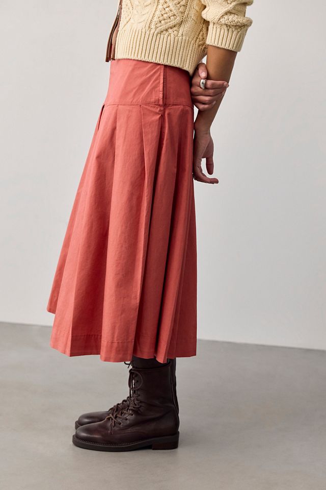 Jupe midi chino plissée Skipper We The Free #3