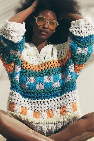 ニット/セーター Ameri VINTAGE  LACE UP CABLE KNIT Cable Lace Up Sweater by 525 America | Rent the Runway