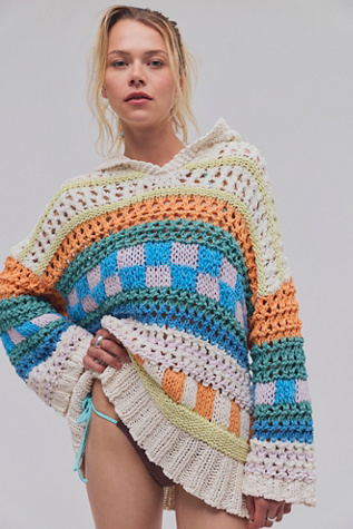 Poolside Crochet Hoodie by Free People, Size: XS/S