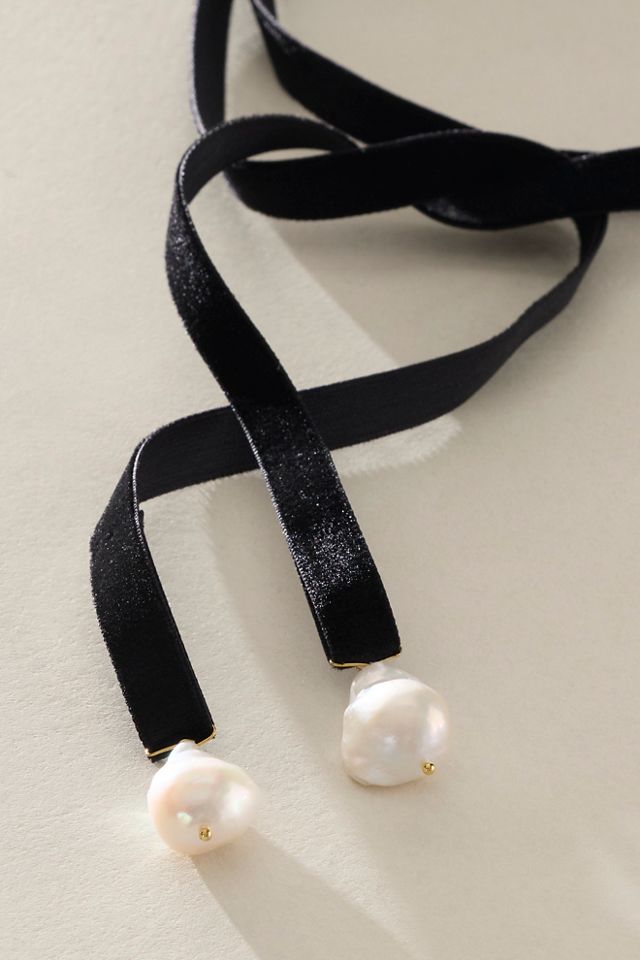 Kozakh Bolo Bow Pearl Necklace #2