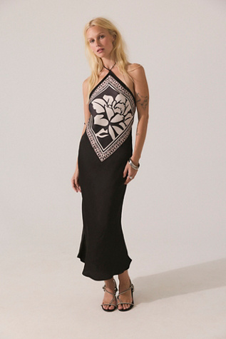 Citrine Midi Dress by Free People in Black, Size: S