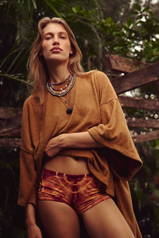 Backseat Terry Crew Neck Jersey Sweatshirt Pullover by free-est at Free People in Orange, Size: XS/S - Crew Neck