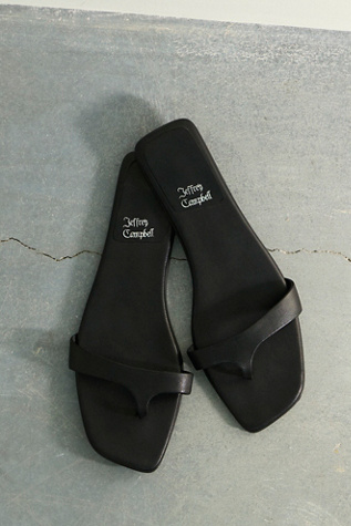 Wedgie Thong Sandals by Jeffrey Campbell at Free People in Black, Size: US 9
