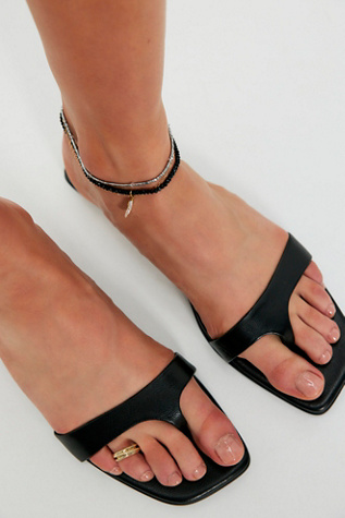 Wedgie Thong Sandals by Jeffrey Campbell at Free People in Black, Size: US 8