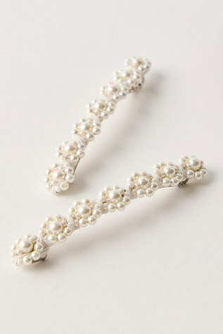 Curried Myrrh Ondine Barrettes at Free People in White