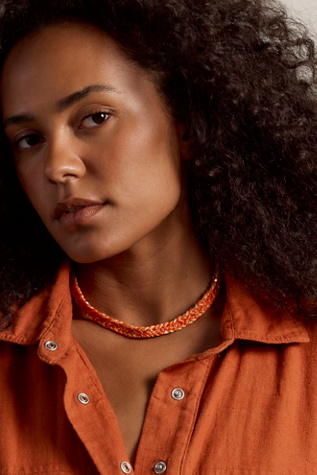 Ariana Ost Joelle Choker at Free People in Orange