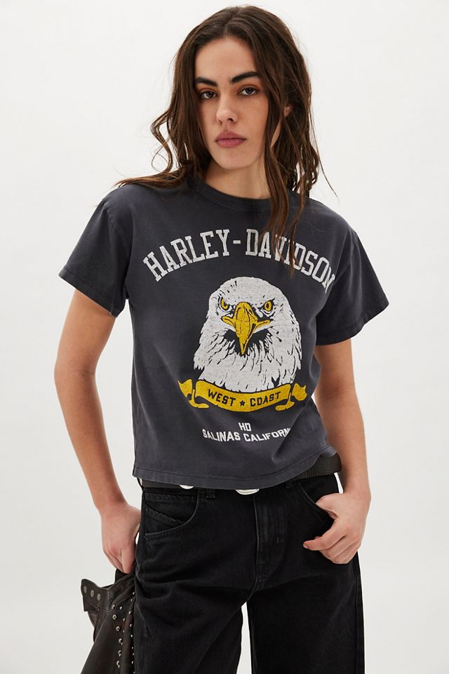 The Bureau Harley Davidson Eagle Baby Tee | Free People